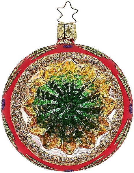 Reflex Christbaumkugel rot glänzend Ø 8cm Inge-Glas® Christbaumschmuck