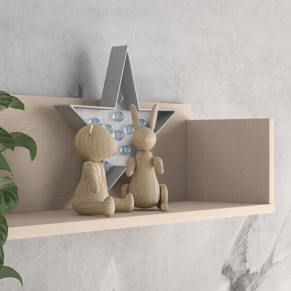 Lomadox Wandregal MODICA-131, wandhängend, sandbeige, 90cm Breite, fühlbare Struktur