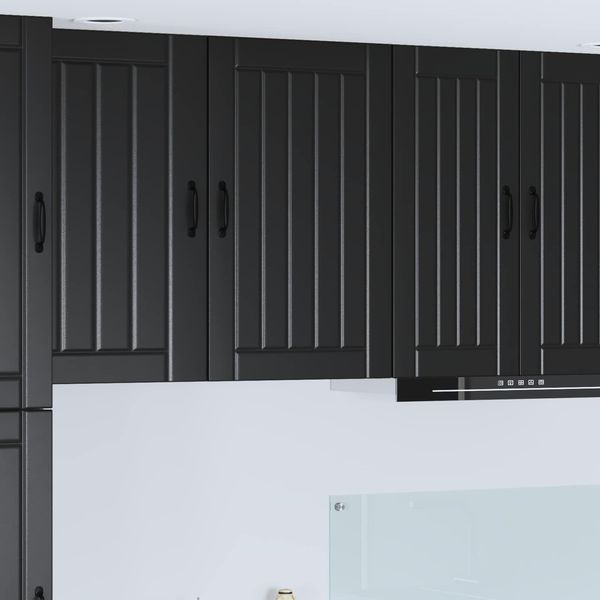 vidaXL Wandschrank LUCCA Schwarz 50 x 31 x 80 cm Holzwerkstoff 885036