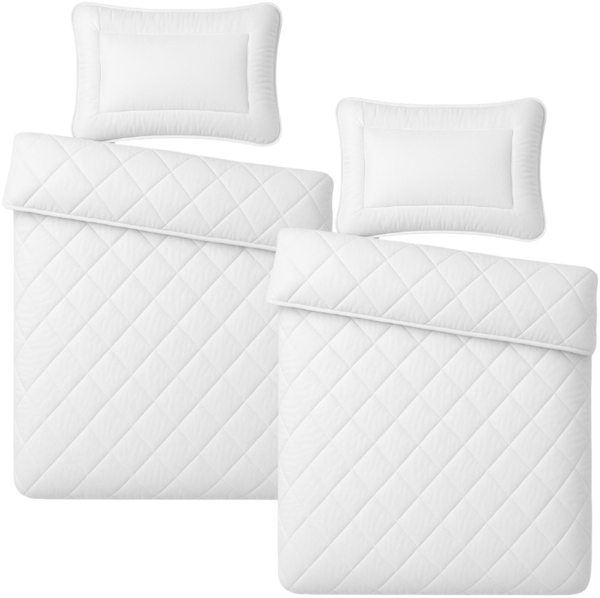 2 Stück Kinderbett 2 teiliges Microfaser Set Bettdecke 100x135cm Kissen 40x60cm