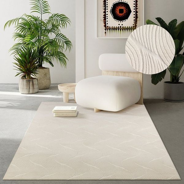 the carpet Teppich Rio, rechteckig, Höhe: 8 mm, weicher Wohnzimmer Teppich rutschfest 3D-Optik