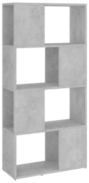 vidaXL Bücherregal/Raumteiler Betongrau 60x24x124,5 cm 809084