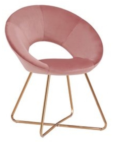 Duhome Loungesessel, Esszimmerstuhl Wohnzimmerstuhl, Samt Polsterstuhl, Gold Metallbeine Bild 6