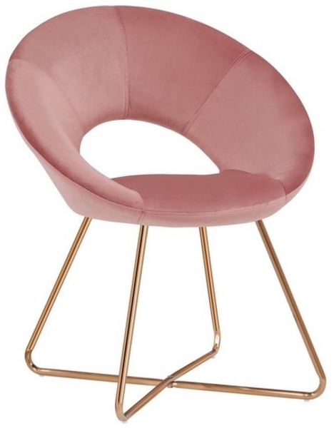 Duhome Loungesessel, Esszimmerstuhl Wohnzimmerstuhl, Samt Polsterstuhl, Gold Metallbeine Bild 4