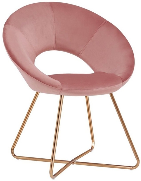 Duhome Loungesessel, Esszimmerstuhl Wohnzimmerstuhl, Samt Polsterstuhl, Gold Metallbeine Bild 5