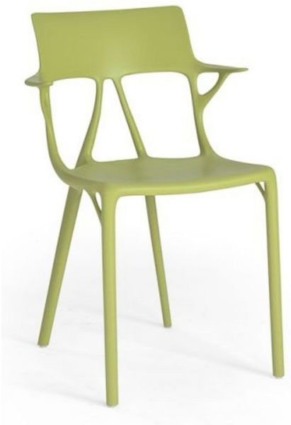 Kartell A.I. Stuhl, Polypropylen, Grün, 55 x 59 x 94 cm, 2 Stück