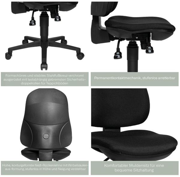 Topstar Bürodrehstuhl ´Support SY´, schwarz Bild 2