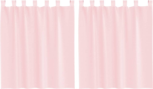 vidaXL Voile Vorhänge mit Stangentaschen 2 Stk. Hellrosa 4102186 Bild 1