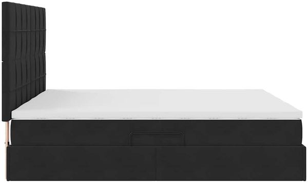 vidaXL Bett mit LED-Lichtleisten Schwarz 200 x 200 cm Samt 3372889 Bild 12