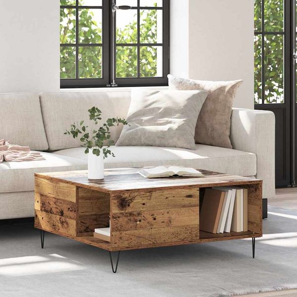 vidaXL Couchtisch Altholz 80 x 80 x 36,5 cm Holzwerkstoff 881666
