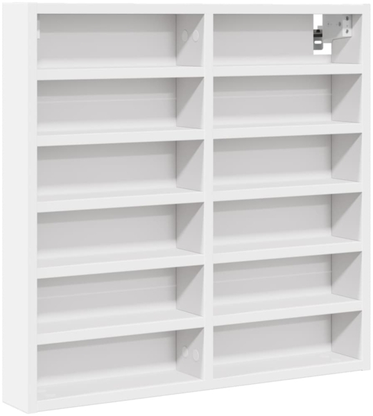 vidaXL Vitrinenschrank Weiß 60x8,5x58 cm Holzwerkstoff 847961