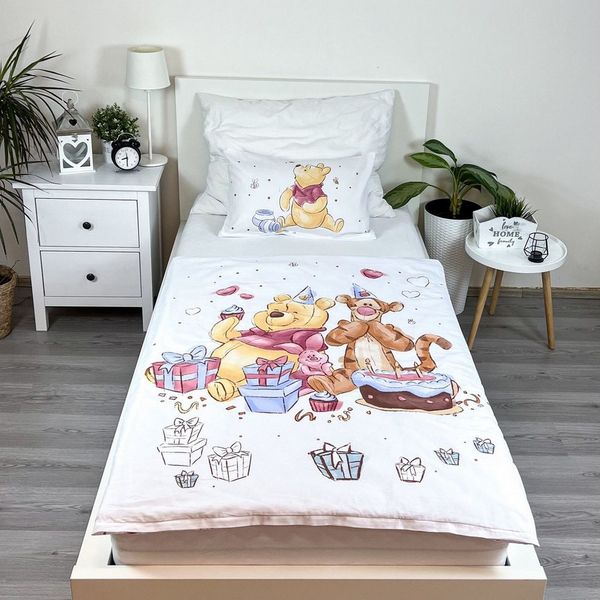 Disney Winnie Puuh Babybettwäsche Wendebettwäsche Winnie the Pooh 2tlg. Baumwolle 100x135 cm + 40x60 cm, Baumwolle, 2 teilig, 100% Baumwolle, trocknergeeignet