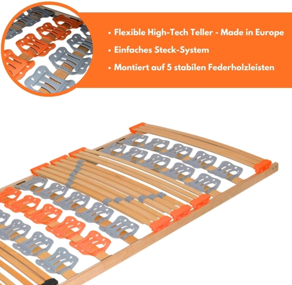 Coemo KombiFlex Federleisten-Teller-Lattenrost starr 100 x 200 cm Bild 4