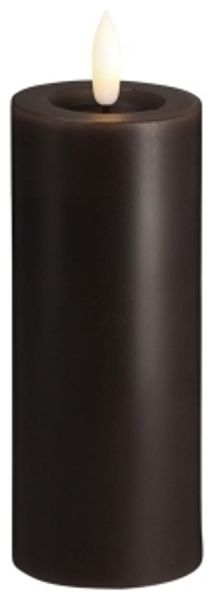 Moods & More LED-Blockkerze in Charcoal mit Schmelzeffekt – Ø 4 9 cm x H 12 5 cm