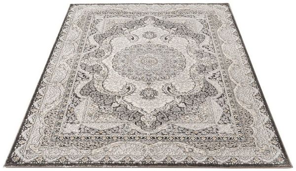 Carpetilla Designteppich Designer Teppich Wohnzimmer Teppich Orient Design Grau_Cream, Rechteckig, Höhe: 10 mm, Wohnzimmer