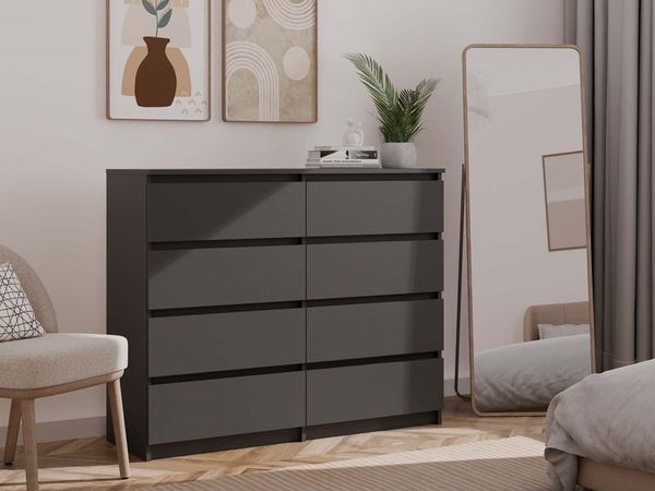 Raumhirsch Furniture Kommode Sideboard 120 cm breit (Maße 40 x 120 x 97 cm, 8 Schubladen), verschiedene Farben & Größen