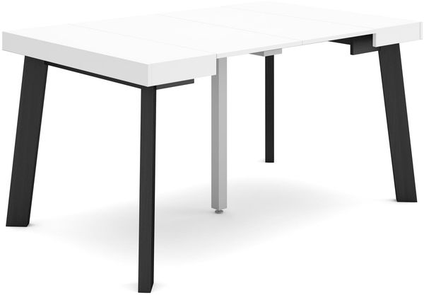 Skraut Home | Ausziehbarertisch | Multifunktionaler ausziehbarer | 140 | Für 6 Gäste | Hölzerne Beine | Moderner Stil | Weiß