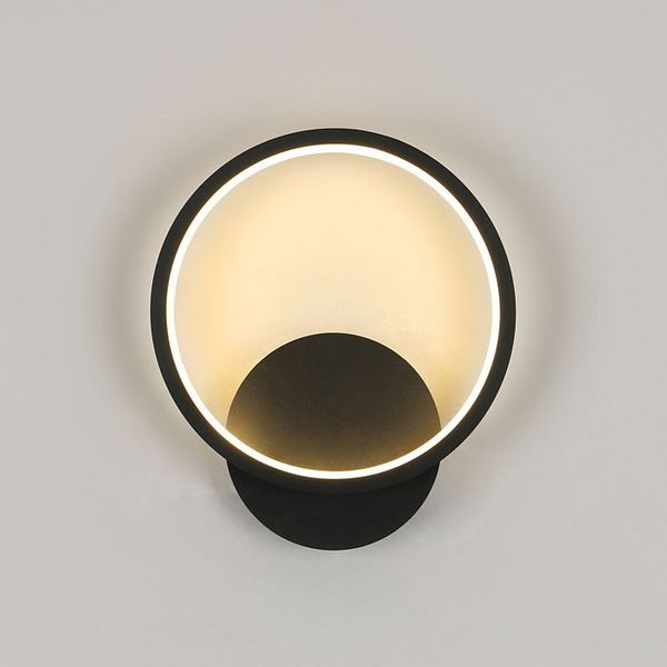 LED-Wandleuchte – Modernes und minimalistisches Design – 12 W, 3000 K warmweißes Licht – Schwarz – Für Treppenhäuser, Flure und Durchgänge
