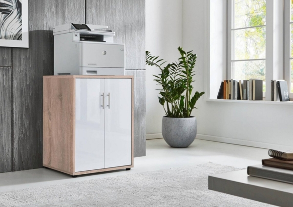 BMG Möbel Aktenschrank Druckerschrank Office Edition (große Oberplatte auch für Office Drucker geeignet) Höhe 74 cm, optimale Ergänzung zu Schreibtischen