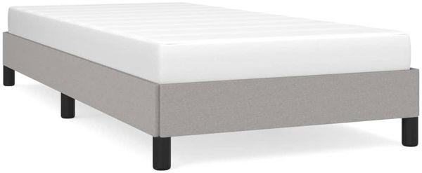 Einzelbettgestell Design für Erwachsene ohne Matratze Hellgrau 100x200 cm Stoff d4886e