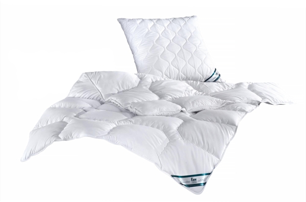 f.a.n. Kansas – Steppbett aus 100% Microfaser, kochfest und trocknergeeignet, auch für Allergiker, Ausführung: Duo-Steppbett, Größe: 155 x 220 cm