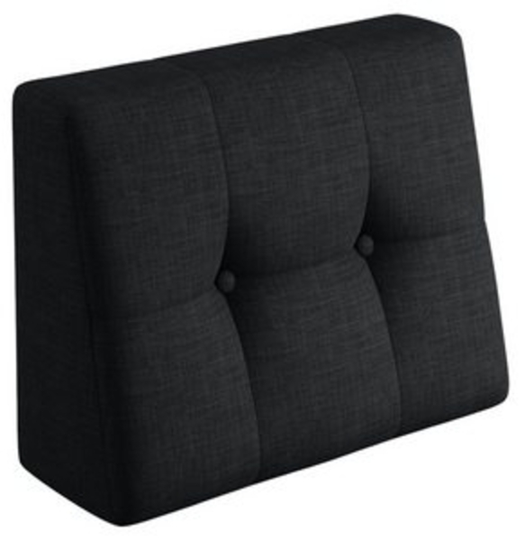 sunnypillow Rückenkissen Palettenkissen gesteppt Seitenkissen 60x40x20/10cm, Schwarz Bild 6