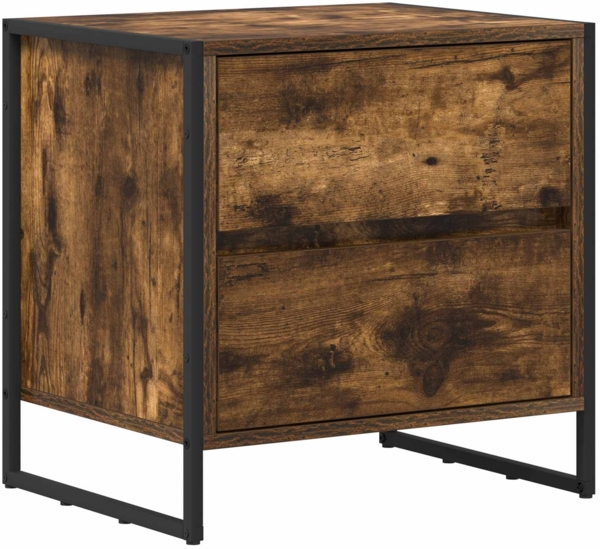 vidaXL Nachttisch Raucharbe 50 x 39,5 x 50 cm Holzwerkstoff 886682 Bild 1