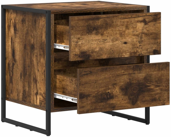 vidaXL Nachttisch Raucharbe 50 x 39,5 x 50 cm Holzwerkstoff 886682 Bild 9