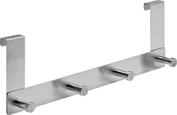 Hettich Türgarderobe 4 Haken 40,0 x 13,5 x 6,0 cm Edelstahl rund