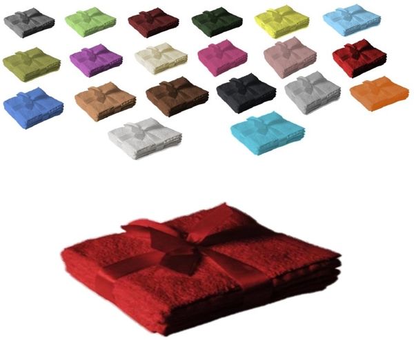 Seiftuch 4er Set 30 x 30 cm Rot