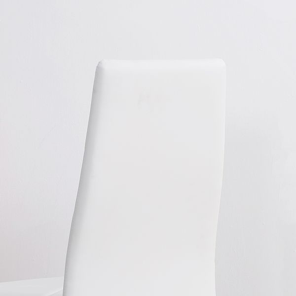 Stuhl 41x50x97 cm, 4er-Set, gepolstert, Kunstleder, Weiß Bild 8