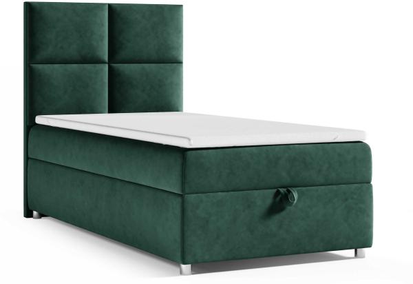 Best for Home Boxspringbett K2 SINGLE mit Bettkasten mit Lieferung, Aufbau & Entsorgung (Grun 70x200)