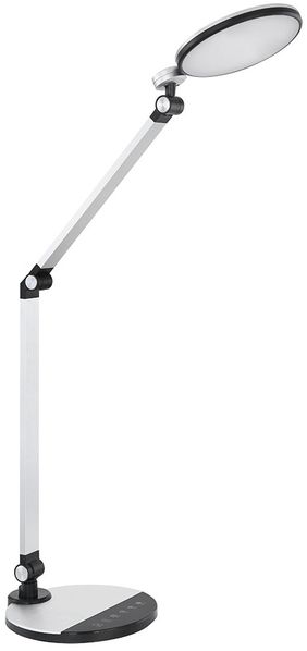 LED Tischleuchte, Touchdimmer, drehbar, silber, H 90,5 cm