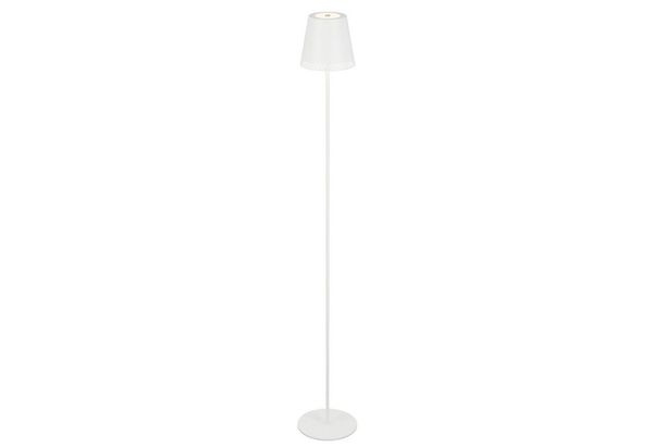 BRILONER – LED Akku Stehleuchte 3 in 1, Stufenweise Dimmbar, Touch, LED Stehleuchte Aussen, LED Stehlampe kabellos, Weiß