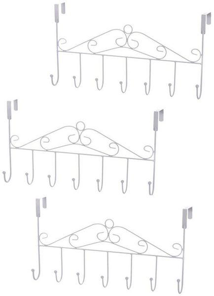 BAYLI Türgarderobe 3er Set Türgarderobe Metall für Montage über der Tür, Kleiderhaken
