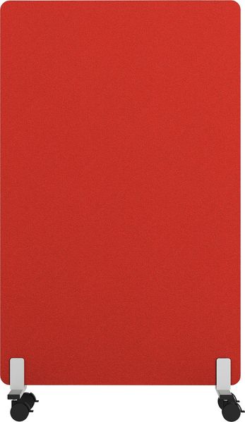 Rheinland Möbel FocusWall STWR0816 – Akustik-Stellwand 800×1600 mm in Stofffarbe Lobster inkl. Rollen – Mobile Schreibtisch-Trennwand für Büro & Homeoffice – Schallschutz – Made in Germany