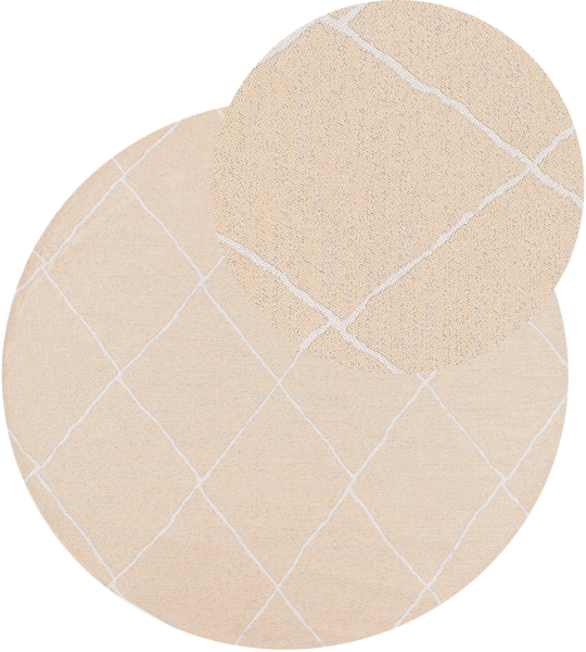 Outdoorteppich GWALIOR Beige ø 120 cm