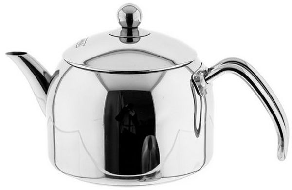 Almina Caydanlik-Teekanne Liya Large aus hochwertigem 18/10-Edelstahl - 1,5L/3L, (1-St), Induktionsgeeignet