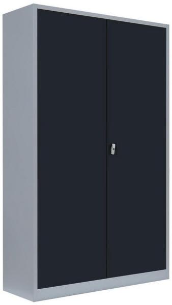 Stahl-Aktenschrank Kolloss Metallschrank abschließbar Büroschrank Stahlschrank 195 x 120 x 60cm Grau/Anthrazit 530388