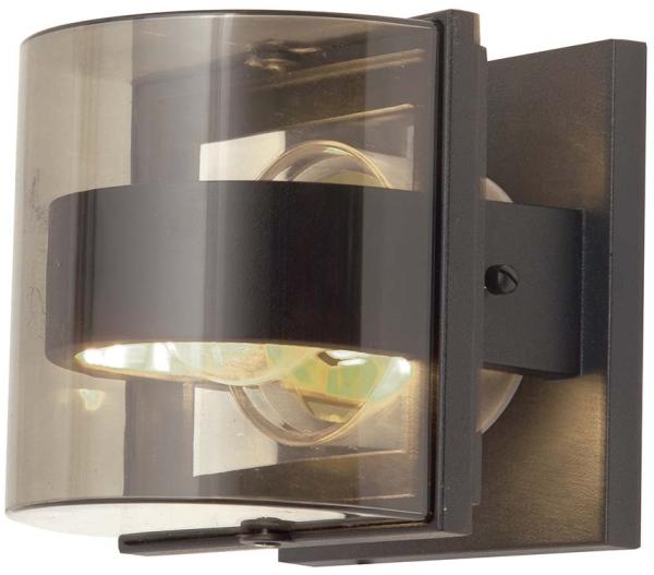 Wandlampe, ALU-Guss, Polycarbonat, Graphit, H 16 cm