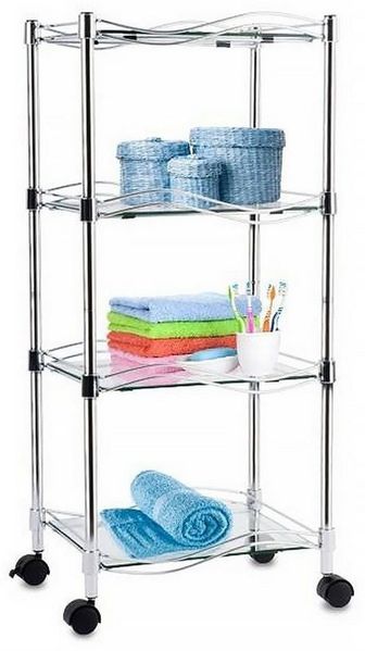 casa pura Regalwagen Luna, 40x30x89 cm, Standregal mit 4 Böden, Wohndekoration