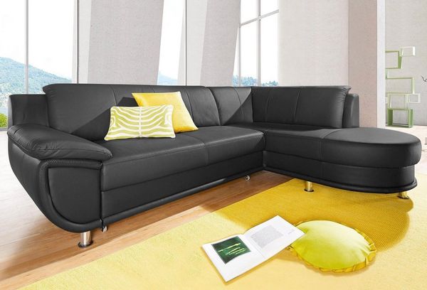 TRENDMANUFAKTUR Ecksofa Rondo, L-Form, wahlweise mit Federkern, wahlweise mit Bettfunktion