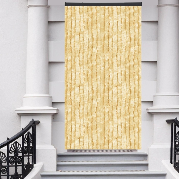 Flauschvorhang in Sondergröße - Türvorhang Breite: 160cm - Länge: 250cm, Creme Bild 2