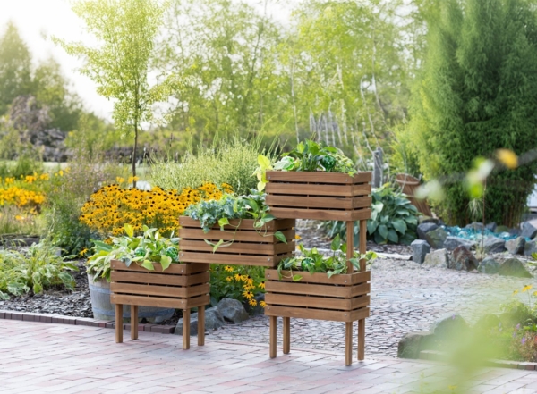 Teakholz - bene living - Hochbeet Dundee Bild 1