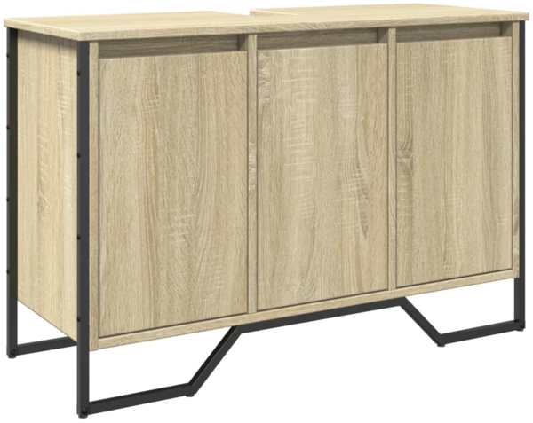 vidaXL Waschbeckenunterschrank Sonoma-Eiche 91x35x60 cm Holzwerkstoff 848660