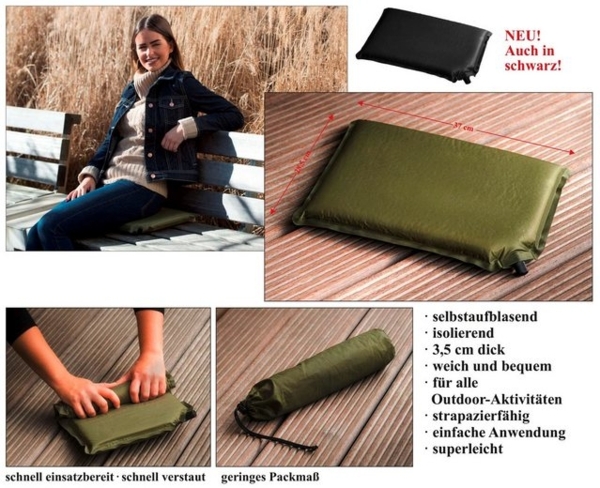Maximex Sitzkissen Selbstaufblasendes Thermo-Mobilkissen (grün) Bild 4
