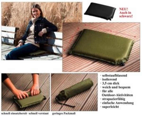 Maximex Sitzkissen Selbstaufblasendes Thermo-Mobilkissen (grün) Bild 6