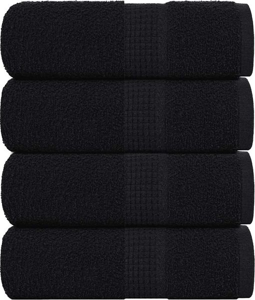 vidaXL Gästetücher FROGN 4 Stk. Schwarz 30x50 cm 360 g/m² 136948