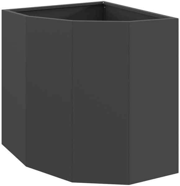vidaXL Eckpflanzer Schwarz 45 x 45 x 50 cm Stahl 883668