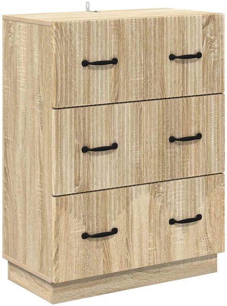 vidaXL Schubladenschrank Sonoma-Eiche 66 x 34,5 x 87 cm Holzwerkstoff 895297
